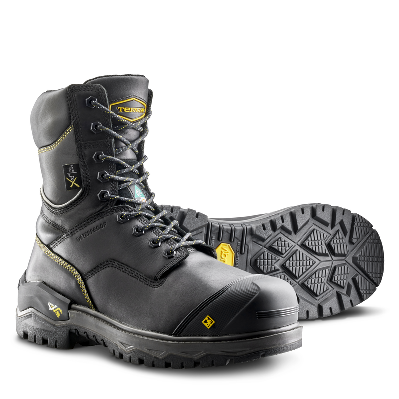 Men s Terra Gantry 8 Waterproof Nano Composite Toe Safety Work Boot with Internal Met Guard Terra Footwear CA