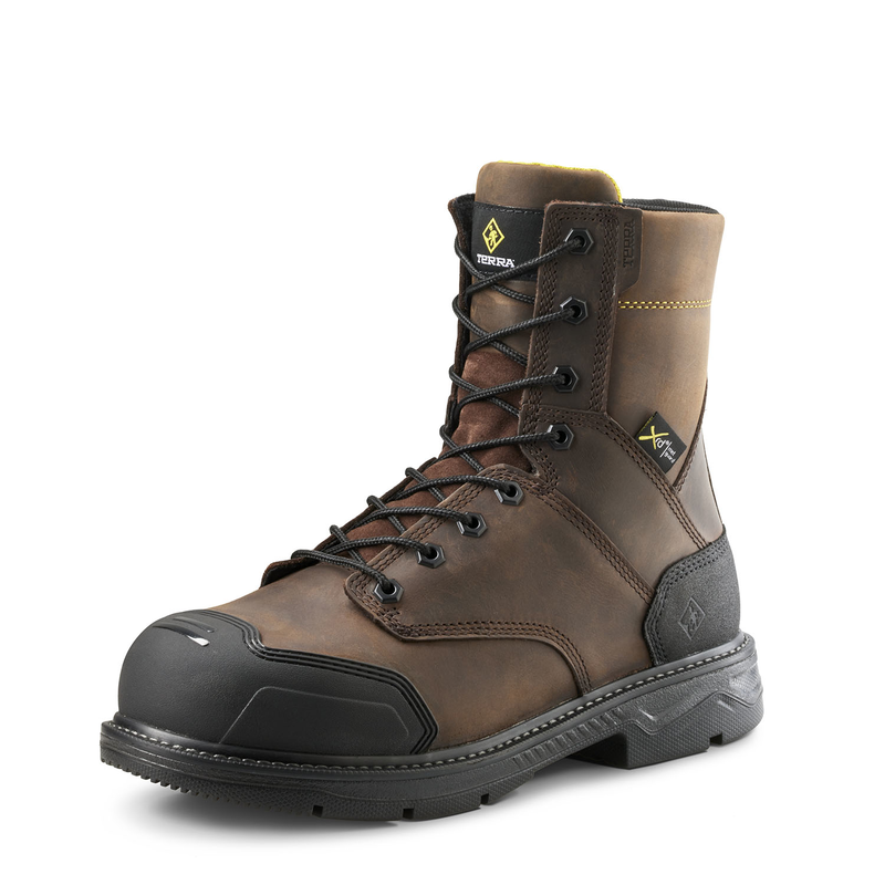 Botte de travail Terra Patton de 8 po pour hommes avec embout en aluminum et protecteur métatarsien interne image number 8