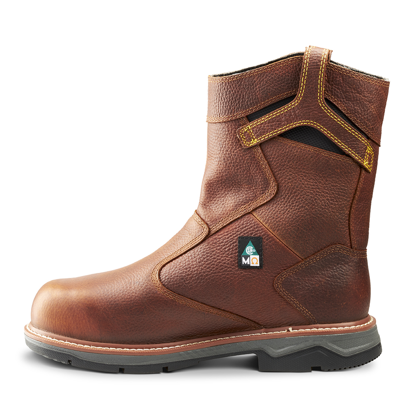 Men s Terra Patton Wellington Waterproof Aluminum Toe Pull On Safety Work Boot with Internal Met Guard Terra Footwear CA