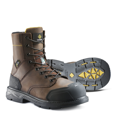 Men's Terra Patton 8" Aluminum Toe  Safety Work Boot with Internal Met Guard