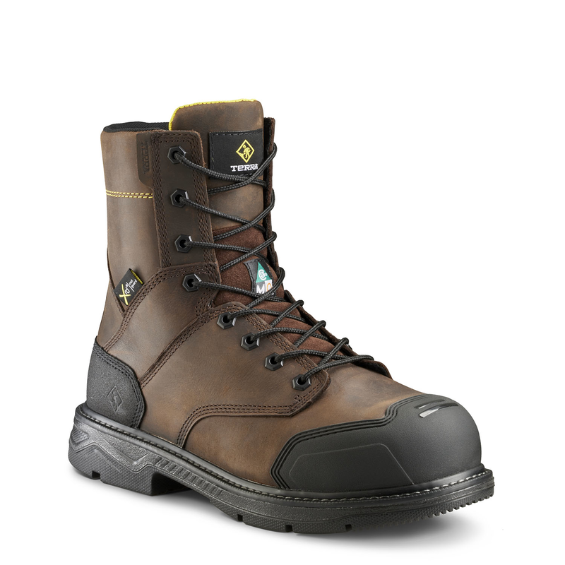 Botte de travail Terra Patton de 8 po pour hommes avec embout en aluminum et protecteur métatarsien interne image number 7