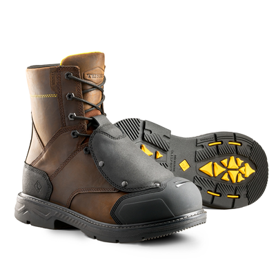 Men's Terra Patton 8" Aluminum Toe Safety Work Boot with External Met Guard