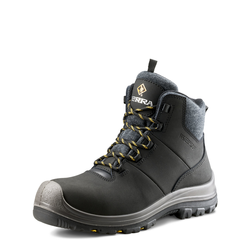 Black women's steel toe boots on sale