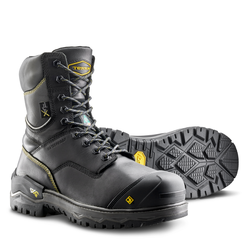 Men's Terra Gantry 8" Waterproof Composite Toe Safety Work Boot with Internal Met Guard image number 2