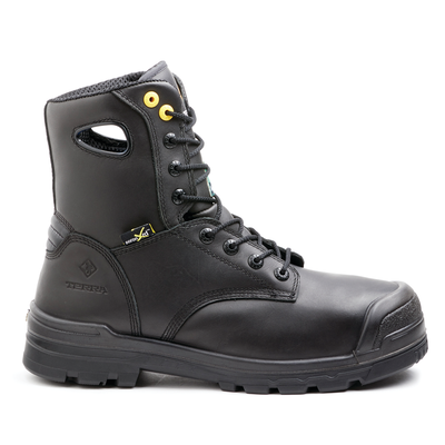 Botte de travail Terra Paladin de 8 po pour hommes avec embout en composite et protecteur métatarsien interne