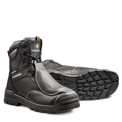 Men's Terra Barricade 8" Composite Toe Safety Work Boot with External Met Guard